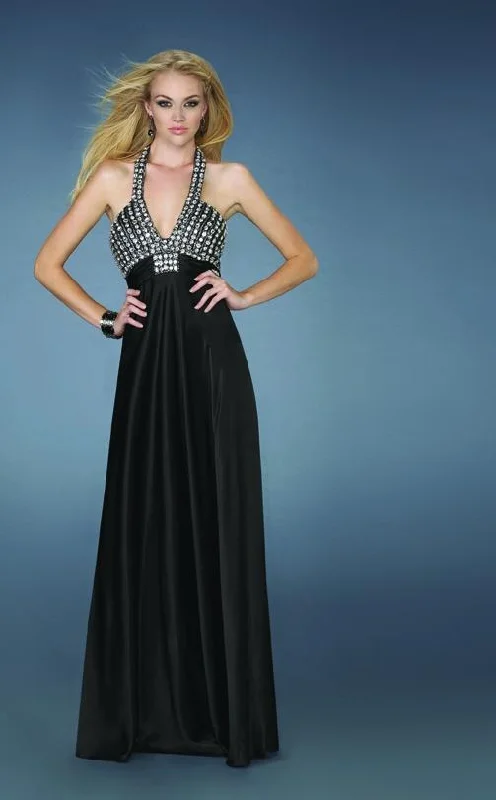 Get the Best for Less!La Femme Gigi - 13870 Sparkling Halter Style Evening Dress