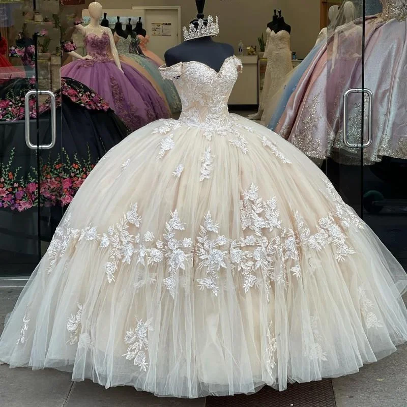 Sale Alert – Get Ready to Shop!Long Champagne Lace Appliques Quinceanera Dress for 15 Year Ball Gowns Off The Shoulder Ball Gown Debutante Gowns Dresses Prom Dress cg23781 Sale Alert – Get Ready to Shop!Long Champagne Lace Appliques Quinceanera Dress for 15 Year Ball Gowns Off The Shoulder Ball Gown Debutante Gowns Dresses Prom Dress cg23781