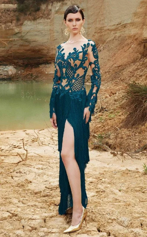 Unmissable Offers Await!MNM Couture - 2356 Sheer Embroidered Sheath Dress