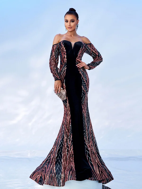 Your Shopping Wish, Our Discount Command!Off Shoulder Sequin Mermaid Evening Dress DH80171 Your Shopping Wish, Our Discount Command!Off Shoulder Sequin Mermaid Evening Dress DH80171