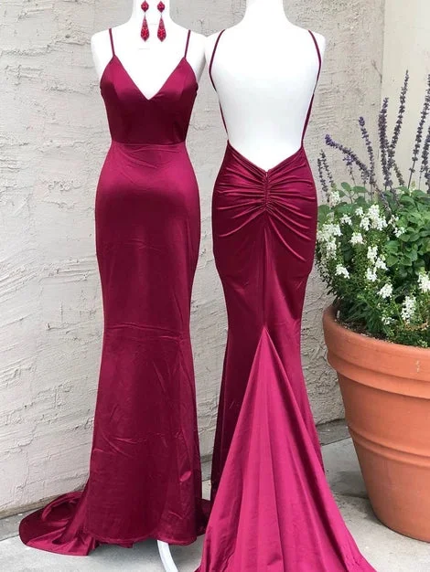 Great Deals, Just for You!Spaghetti Long Mermaid Plum Prom Dresses, Simple Long Prom Dresses, 2020 Prom Dresses Great Deals, Just for You!Spaghetti Long Mermaid Plum Prom Dresses, Simple Long Prom Dresses, 2020 Prom Dresses