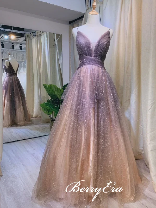 Shop Before It’s Gone!Spaghetti Long V-neck Sequin Tulle Prom Dresses, Lovely Gradient Prom Dresses, Newest Prom Dresses Shop Before It’s Gone!Spaghetti Long V-neck Sequin Tulle Prom Dresses, Lovely Gradient Prom Dresses, Newest Prom Dresses