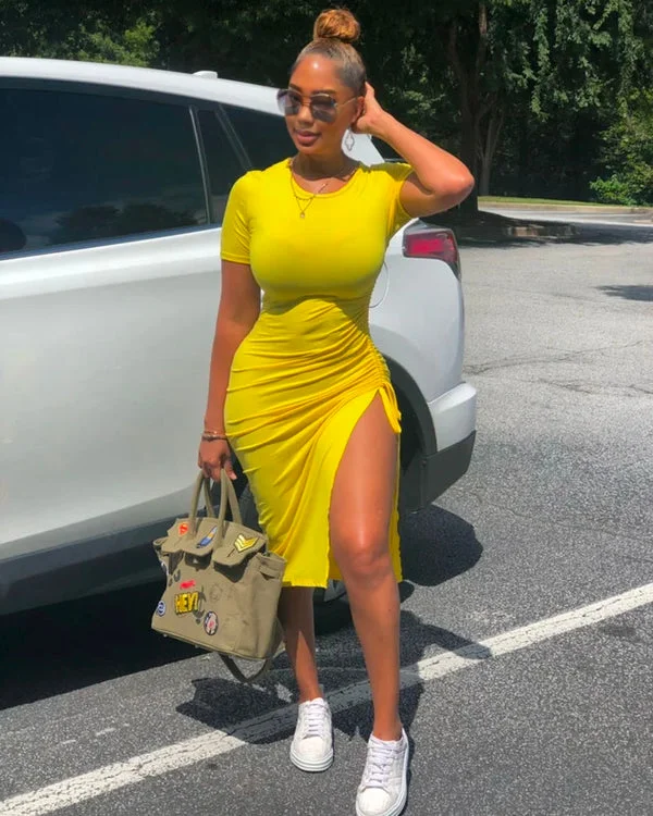 Only a Few Left – Order Now!Amelia Ruched Midi Dress