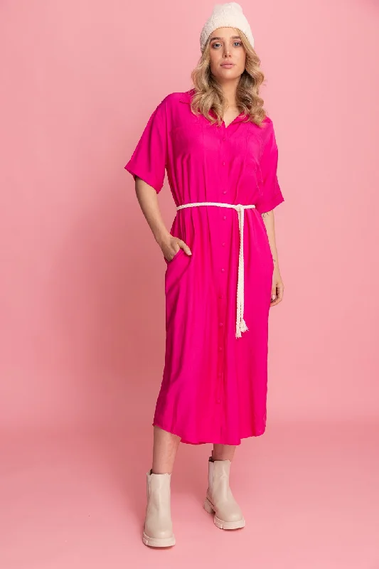 New Discounts Just Dropped!Angel Shirt Dress Viscose Pink
