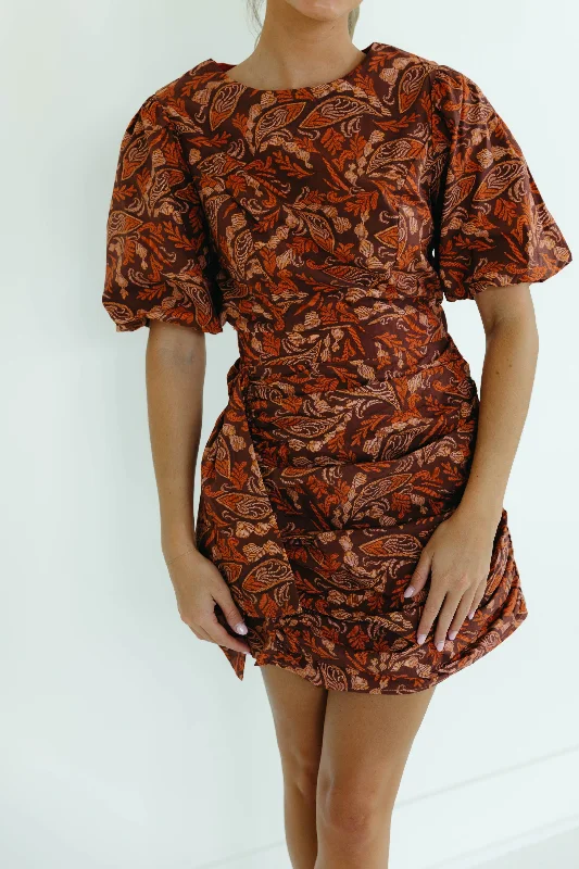 Limited-Time Price Drop!Ashley Mini Dress - Brown/Multi