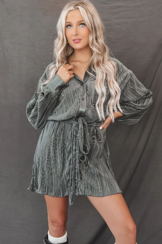 The Best Sale of the Year!Out And About Button Up Collard Shirt Dress