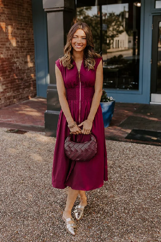 Limited Edition, Limited Price!Chic Ensemble Midi in Wine