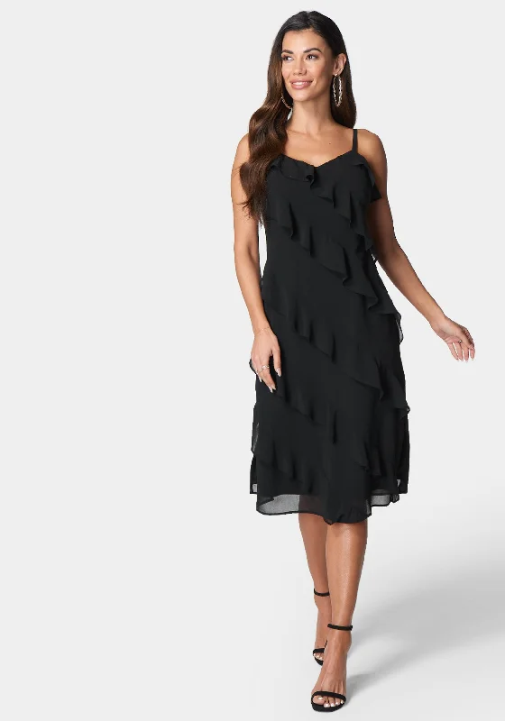 Great Deals, Just for You!Chiffon Ruffle Slip Dress