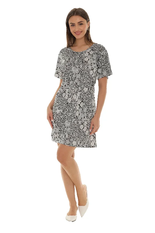 Your Favorite Sale is Back!Floral Scoop Neck Sleeveless Short-Sleeves Dress-Wholesale