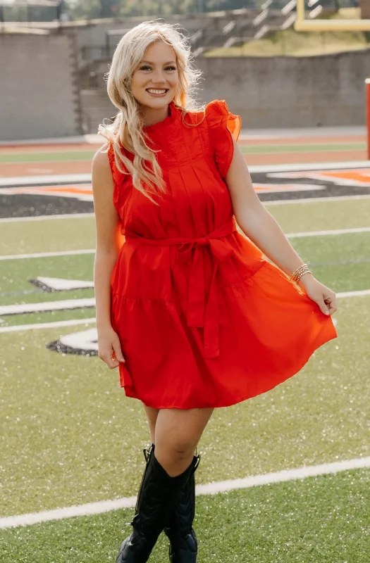 One Click Away from Big Savings!Dalia Pleated Ruffle Mini Dress
