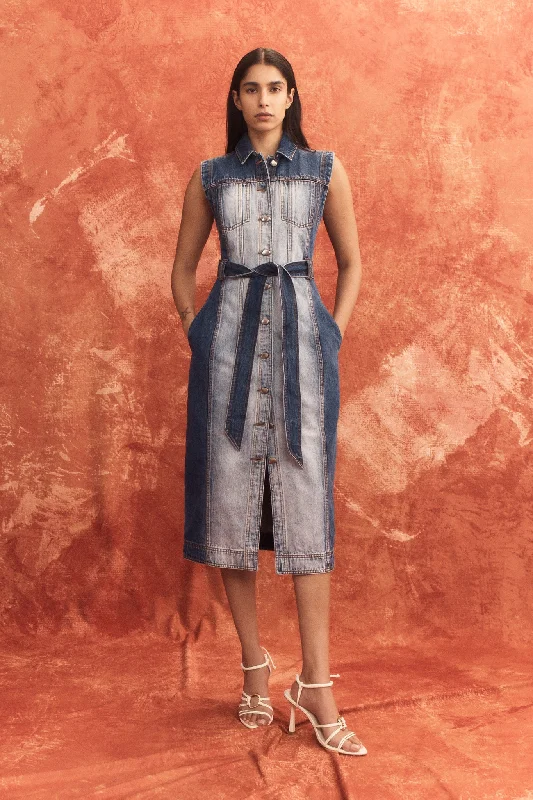 Crazy Discounts Inside!Darcie Denim Midi Dress