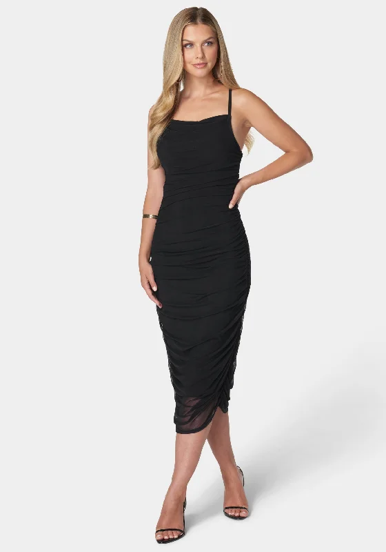 Shop the Hottest Deals!Emmaline Shirred Mesh Slip Dress