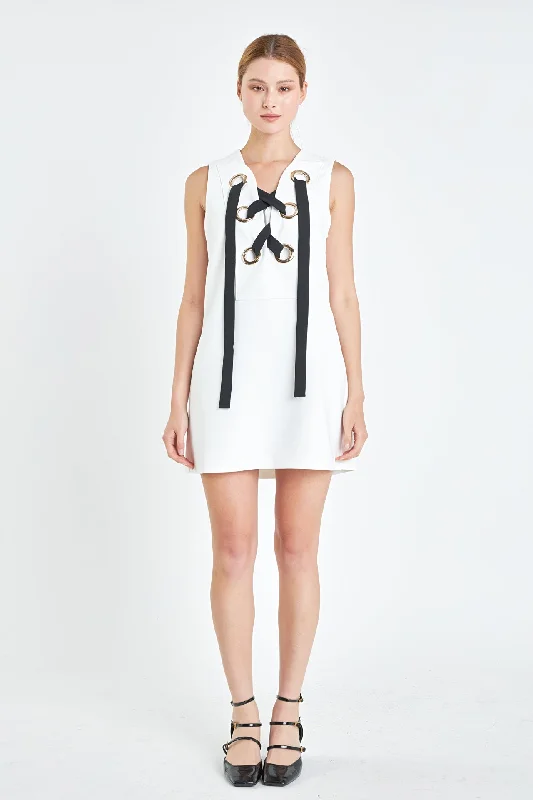 Limited Edition, Limited Price!Eyelet Mini Dress
