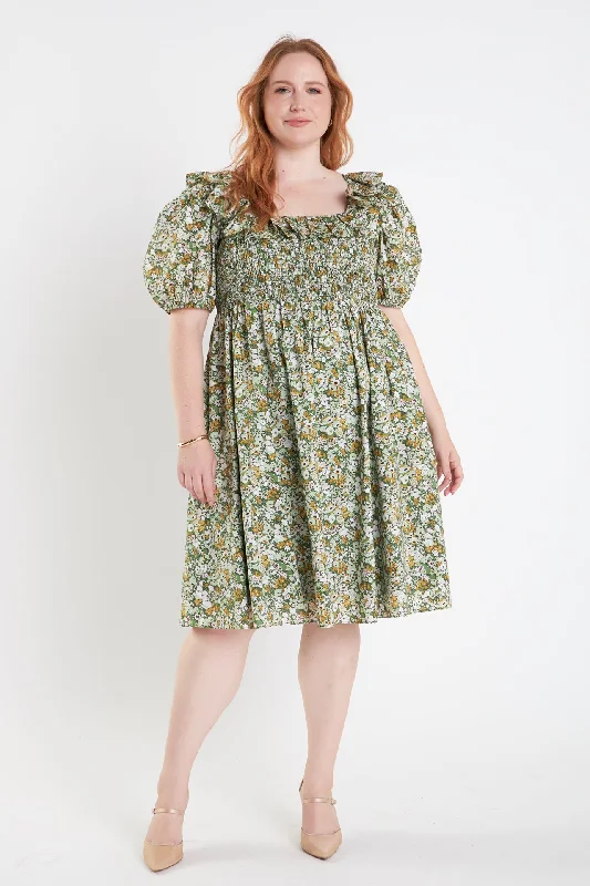 Shop Before It’s Gone!Floral Print Smocked Puff Sleeve Dress