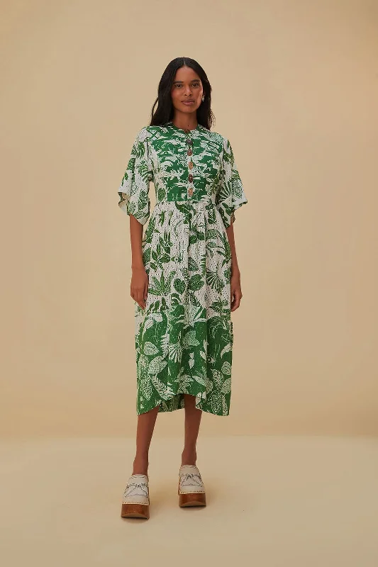 Enjoy Huge Discounts Now!Forest Soul Short Sleeve Midi Dress