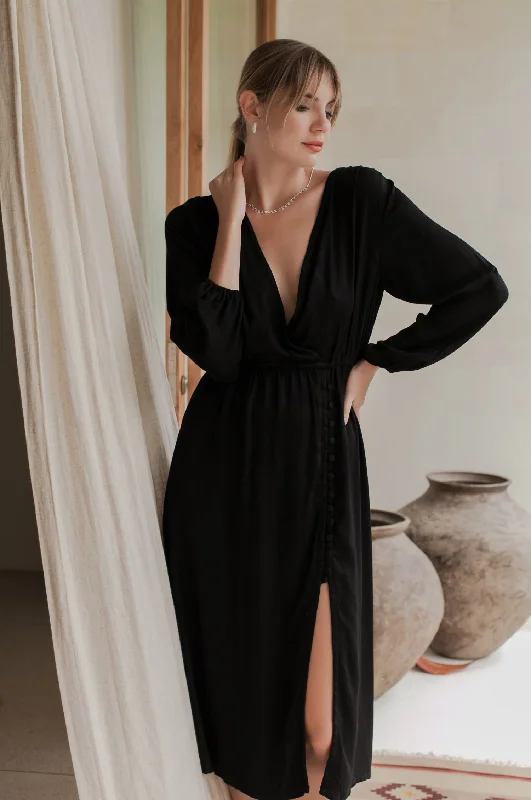 Buy More, Pay Less!Greta Long Sleeve Midi Dress