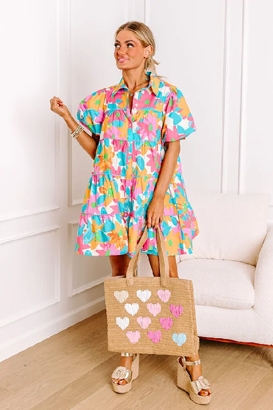 Enjoy Huge Discounts Now!Happy Smiles Floral Mini Dress