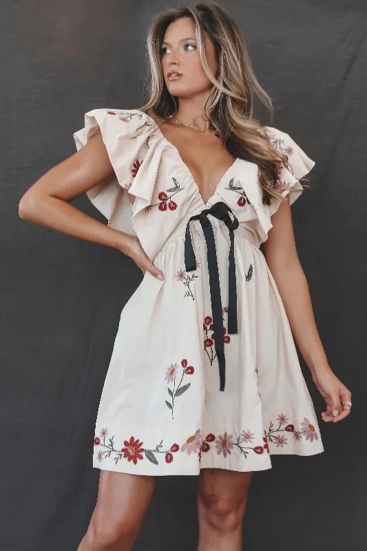 Buy More, Pay Less!It’s A Girl Thing Floral Embroidered Babydoll Dress