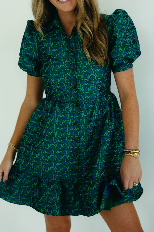One Day Only – Huge Savings!Kenzie Mini Dress - Green/Blue