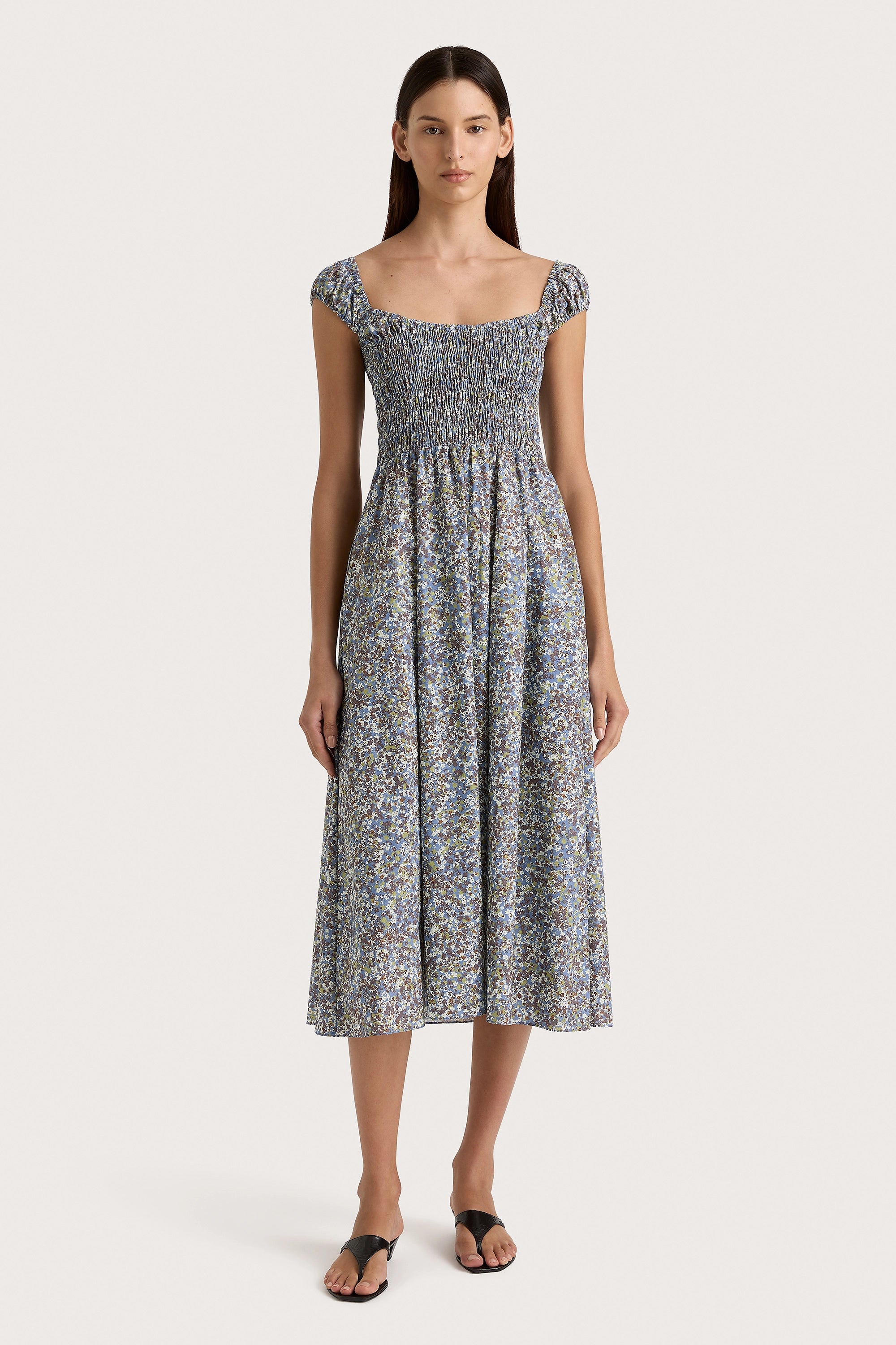 Get Ready to Save!Lene Midi Dress Meander Blue