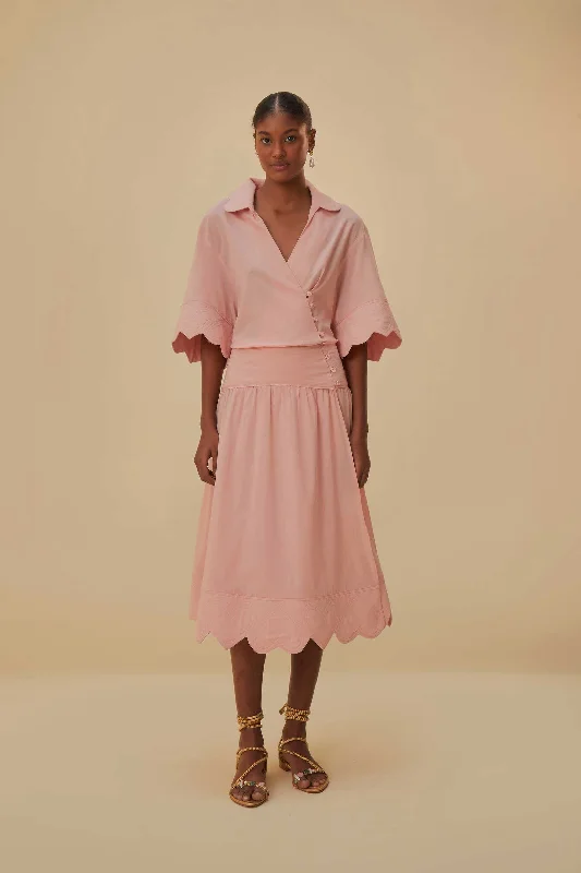 Savings You Can’t Ignore!Light Pink Heart Detailed Midi Dress