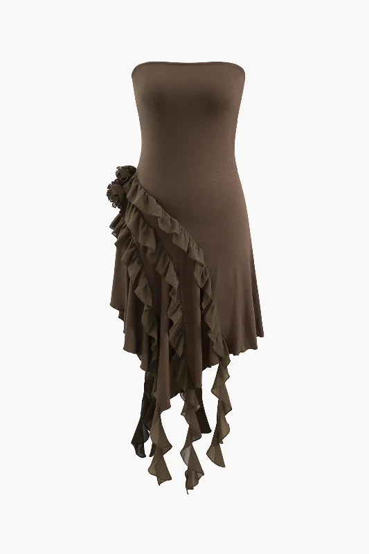 Today Only – Don’t Miss It!Rose Ruffle Strapless Mini Dress