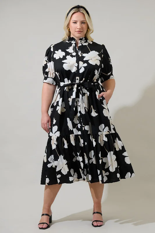 Don’t Wait – Deals Won’t Last!Medina Floral Giles Button Up Midi Dress Curve