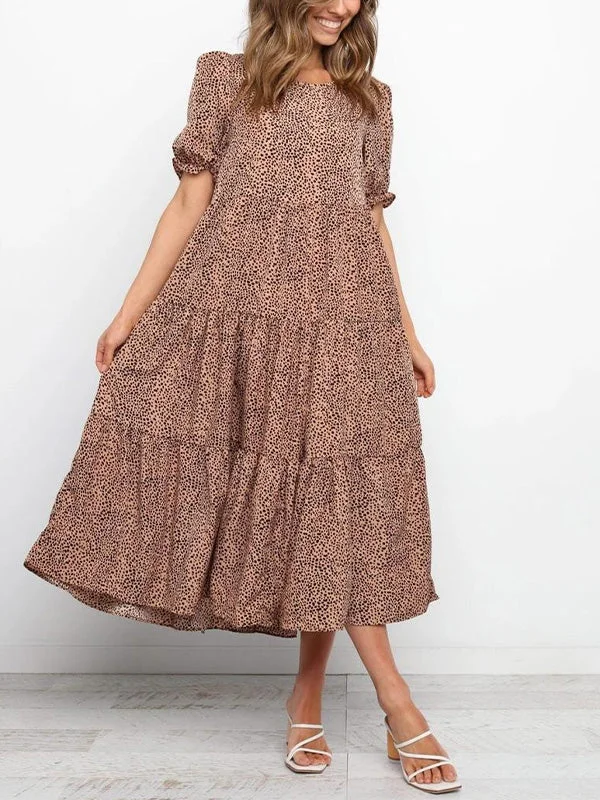 Special Offer – Act Fast!Leopard Print Smock Mini Dress