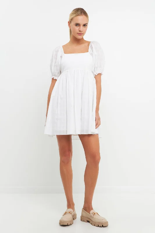 One Day Only – Huge Savings!Mix Media Mini Dress