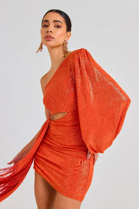 Save More with Every Purchase!Nikki Orange Dress