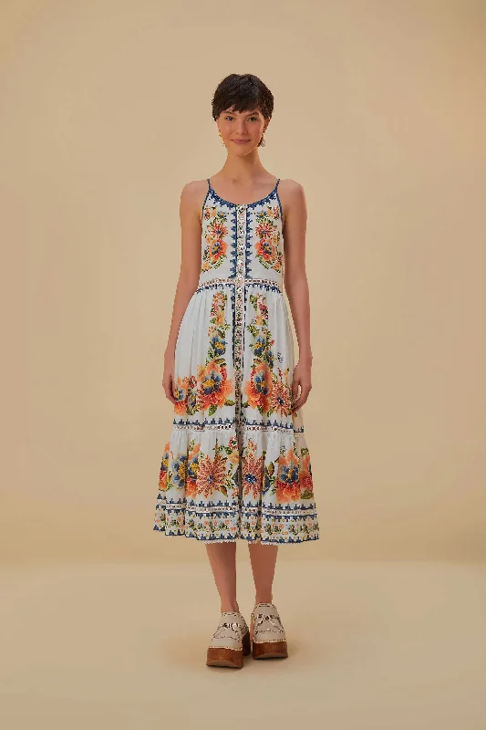 Exclusive Savings This Week!Off-White Delicate Garden Midi Dress