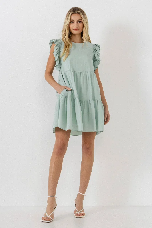 Don’t Wait – Deals Won’t Last!Ruffled Detail Mini Dress
