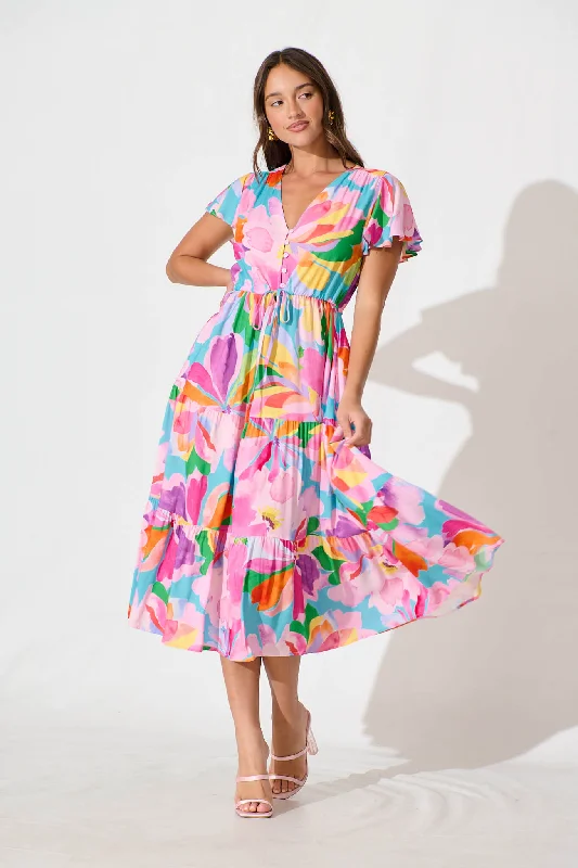 Unmissable Offers Await!Saturday Midi Dress in Multi Print