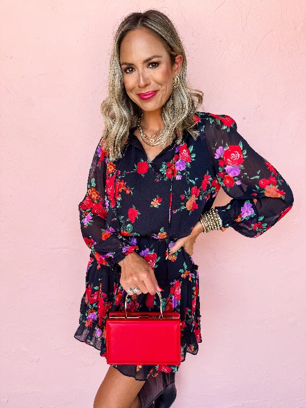 Buy More, Pay Less!Hold My Hand Floral Ruffle Mini Dress