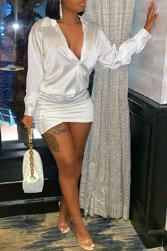 The Sale You’ve Been Waiting For!Solid Color Relaxed Mini Dress