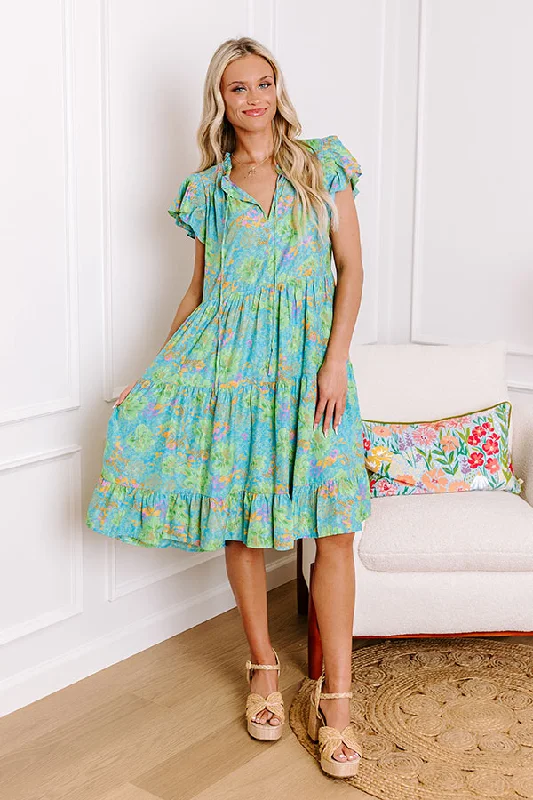 Price Drop Alert!Tropical Escape Floral Mini Dress