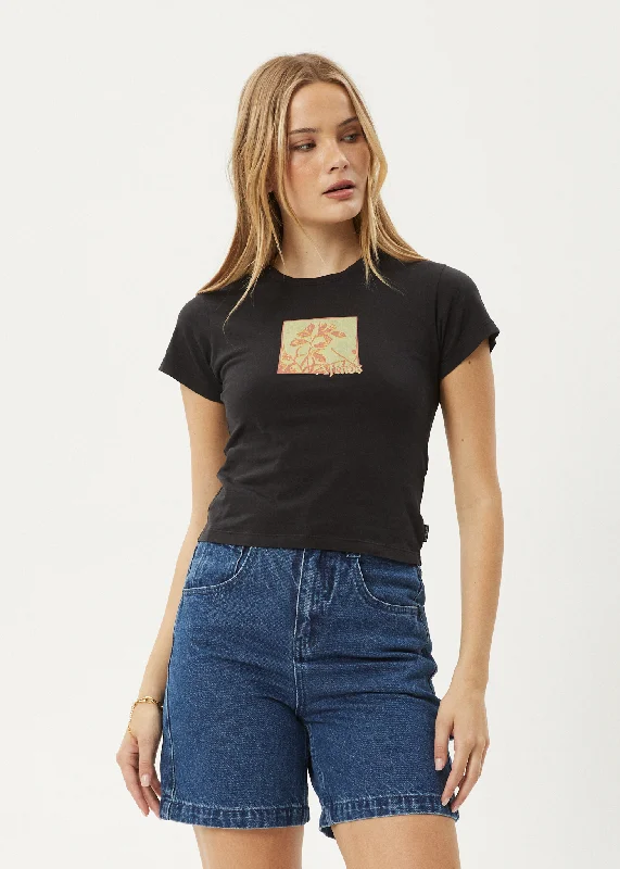 Upgrade for Less!AFENDS Womens Ivy - Recyled Baby Tee - Stone Black