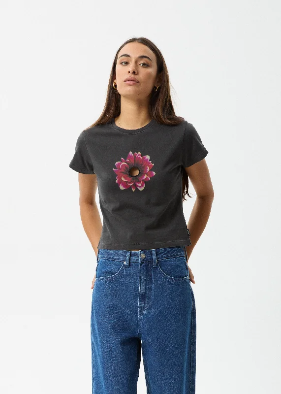 Flash Sale – Act Fast!AFENDS Womens Keyhole - Baby Tee - Stone Black