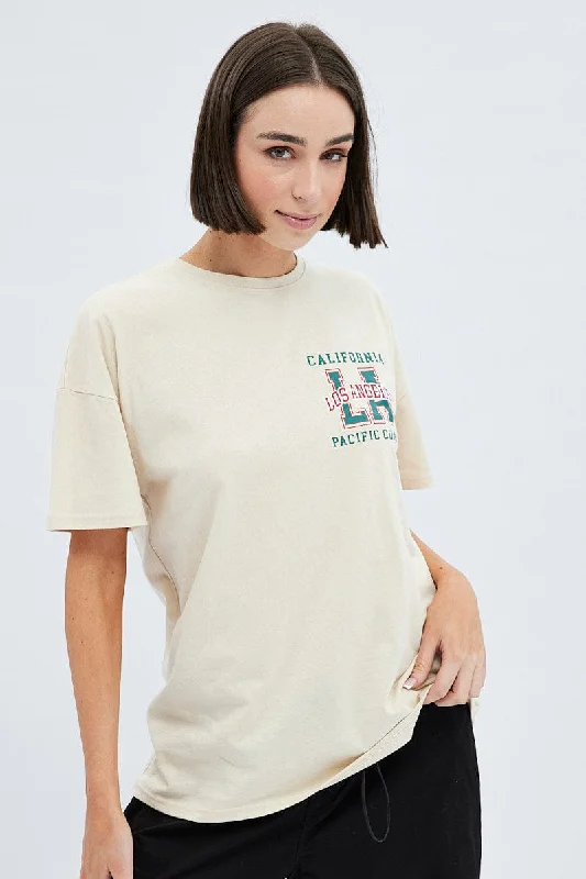 Savings You Can’t Ignore!Camel Tee Round Neck Short Sleeve Graphic Cotton