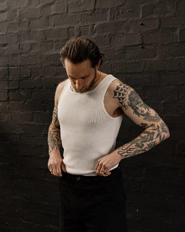 Lowest Prices Guaranteed!Crafted Ribbed Vest - Off White