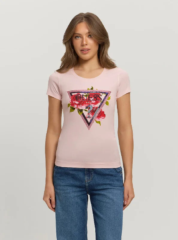Seasonal Sale – Shop Now!Eco Pink Roses Logo T-Shirt