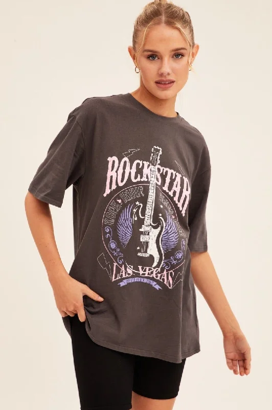Snag the Best Prices Now!Grey T Shirt Short Sleeve Crew Neck
