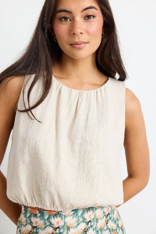 Great Deals, Just for You!Reflection Natural Linen Shell Top
